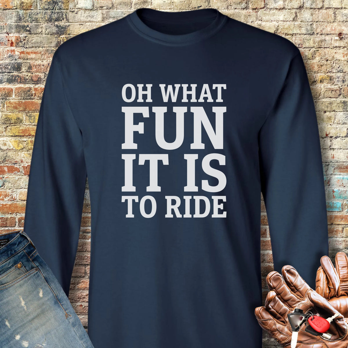 Fun Ride Long Sleeve T-Shirt - Navy
