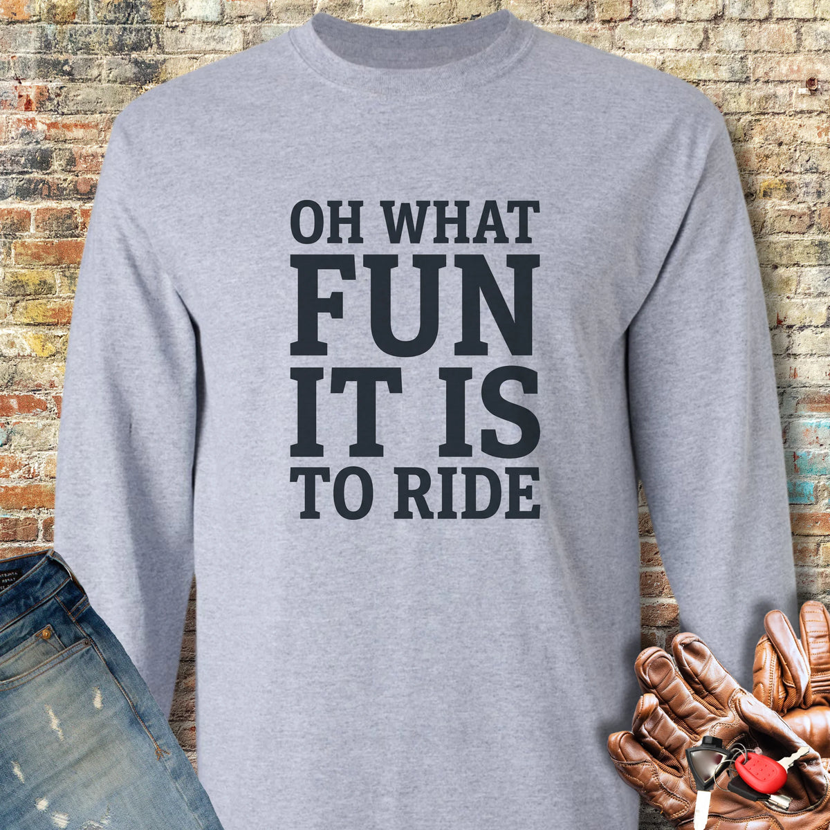 Fun Ride Long Sleeve T-Shirt - Sport Grey