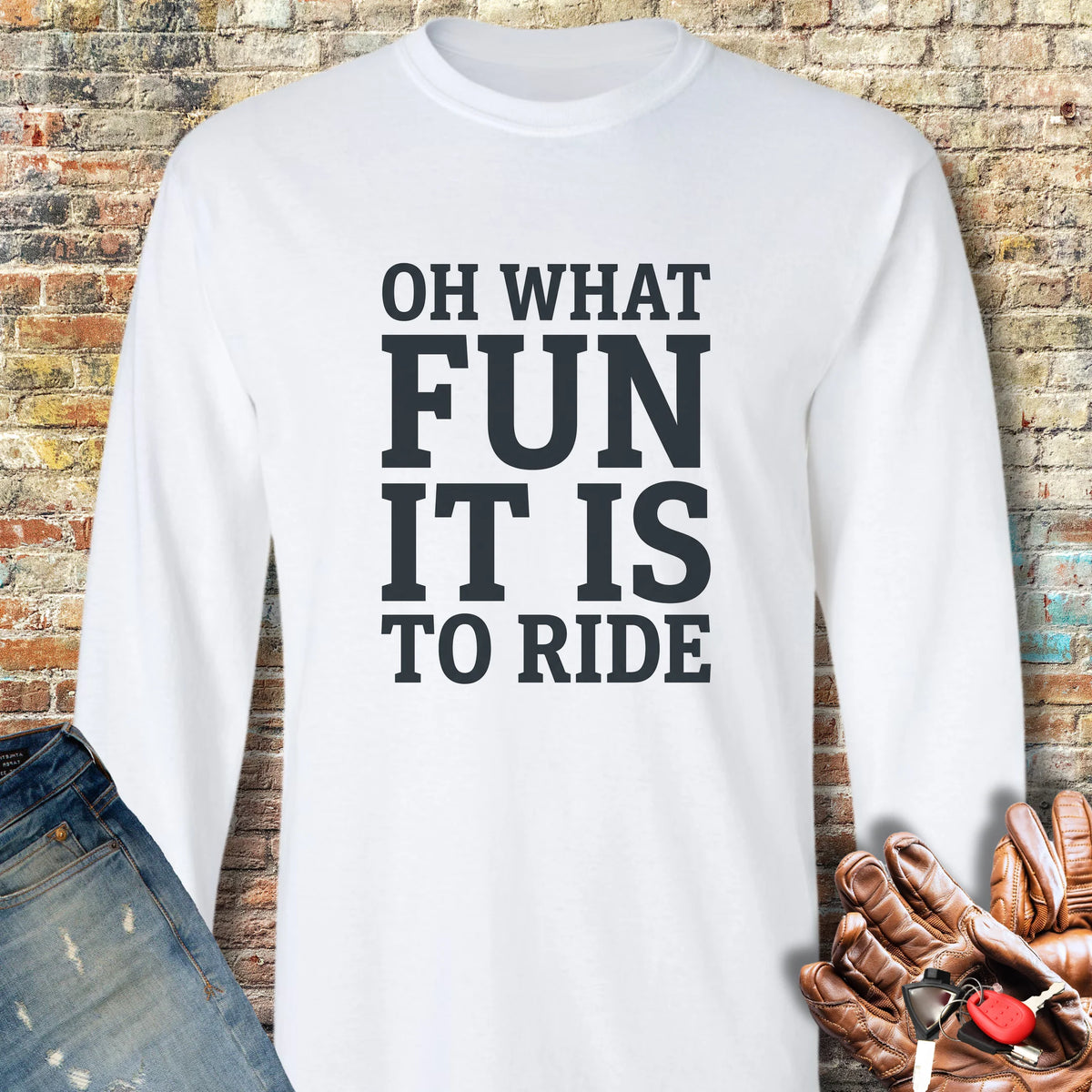 Fun Ride Long Sleeve T-Shirt - White