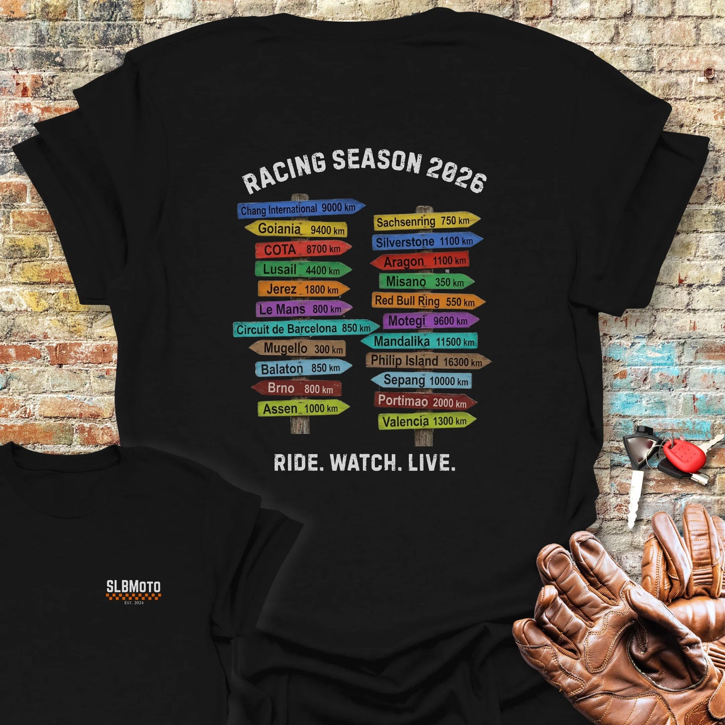 GP World Tour 2026 Back Print T-Shirt - Black