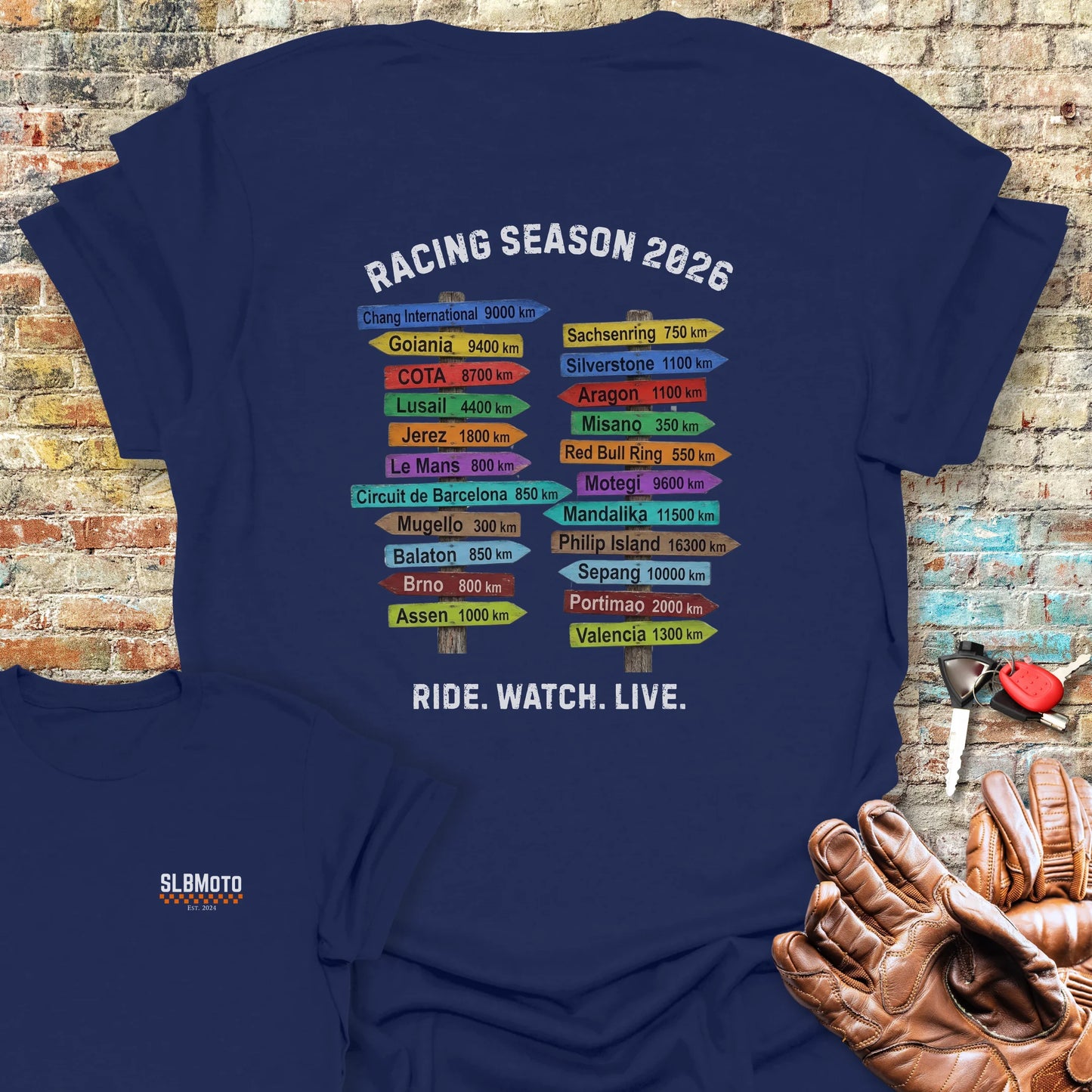 GP World Tour 2026 Back Print T-Shirt - Navy