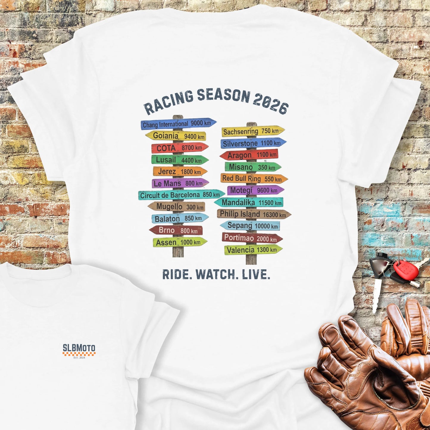 GP World Tour 2026 Back Print T-Shirt - White