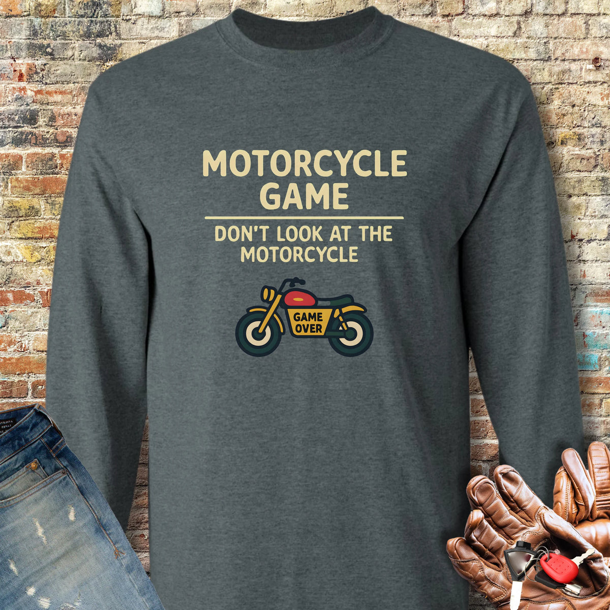 Game Over Long Sleeve T-Shirt - Dark Heather