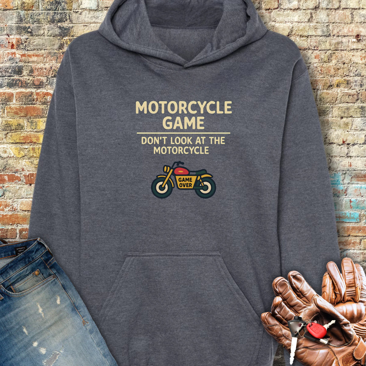 Game Over Hoodie - Dark Heather