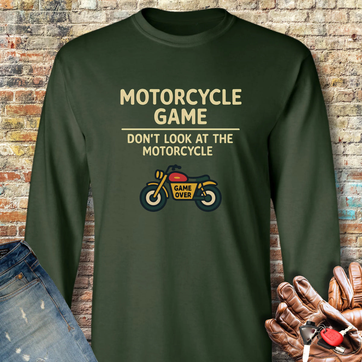 Game Over Long Sleeve T-Shirt - Forest Green