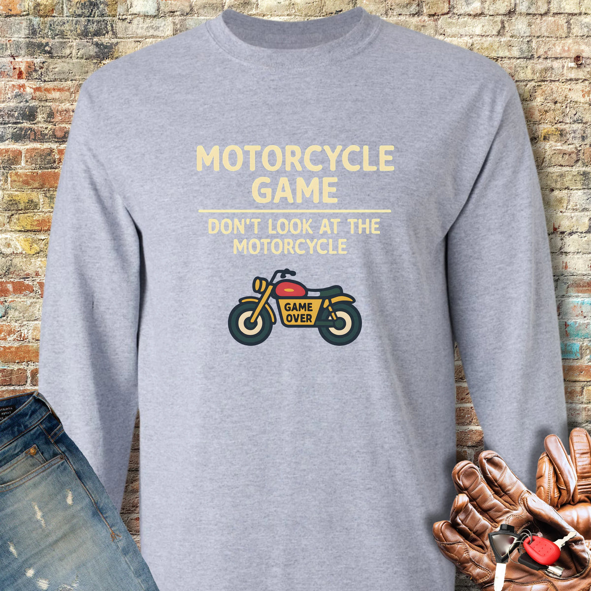 Game Over Long Sleeve T-Shirt - Sport Grey