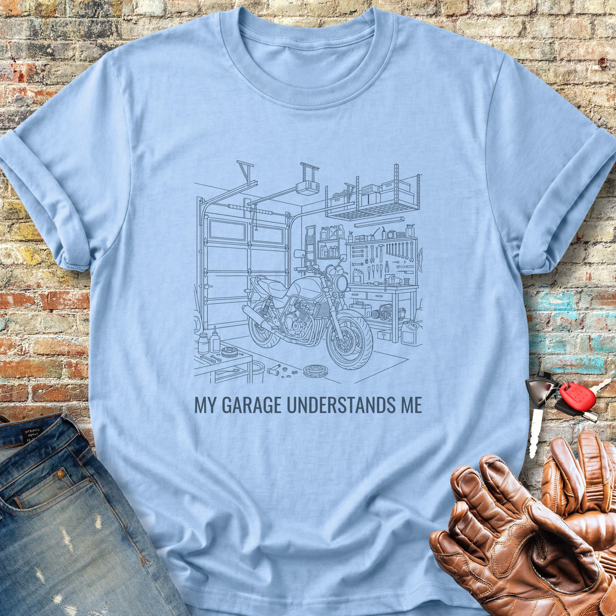 Garage Confessional Classic T-Shirt - Light Blue