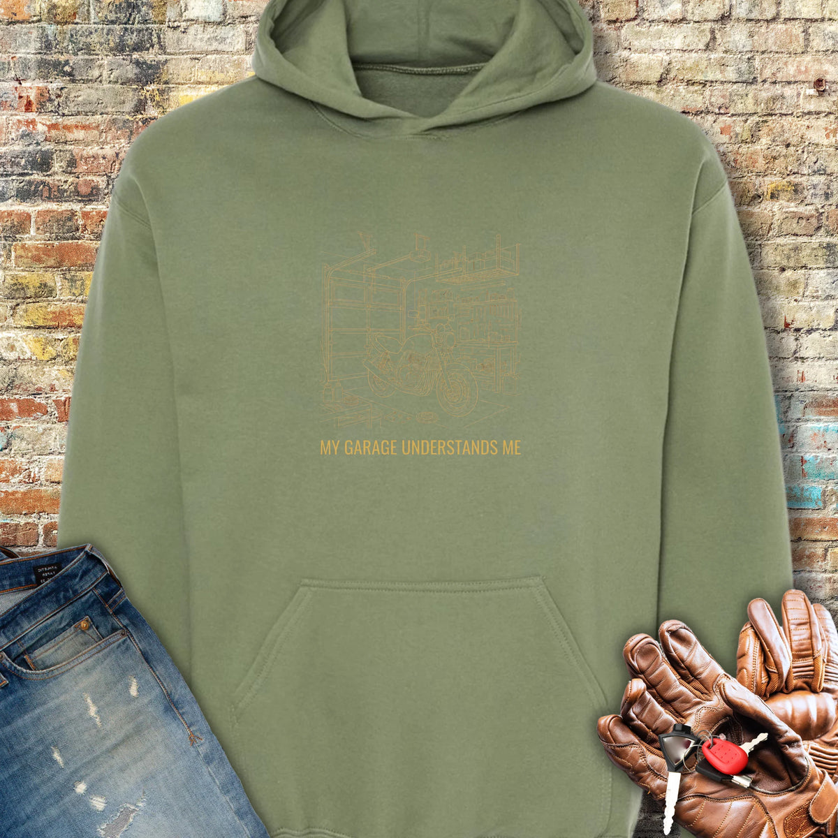 Garage Confessional Hoodie - Military Green
