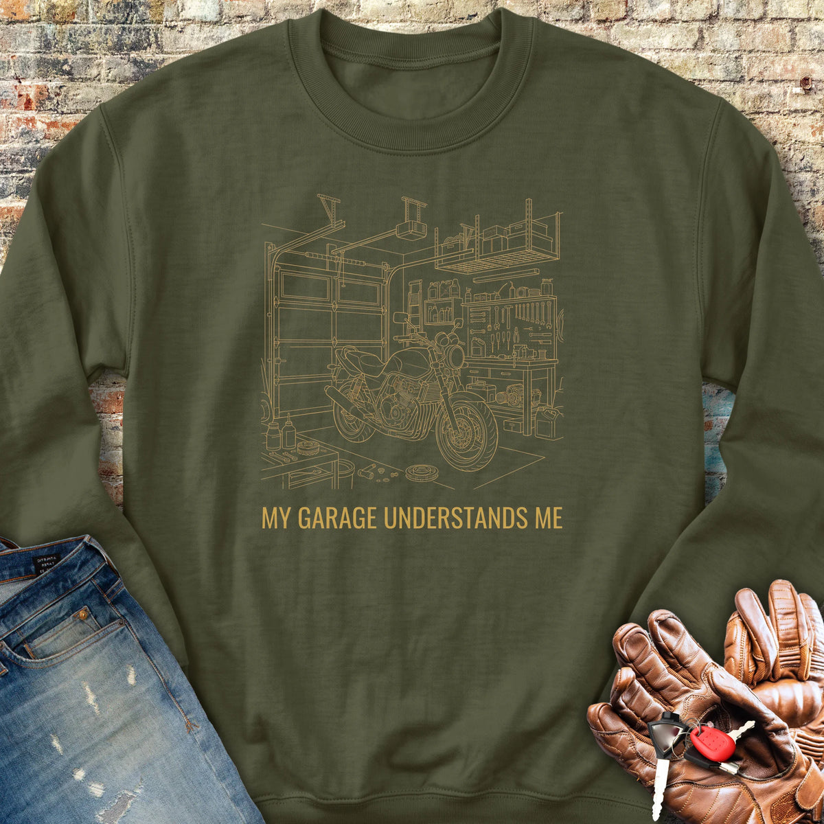 Garage Confessional Sweatshirt - Military Green