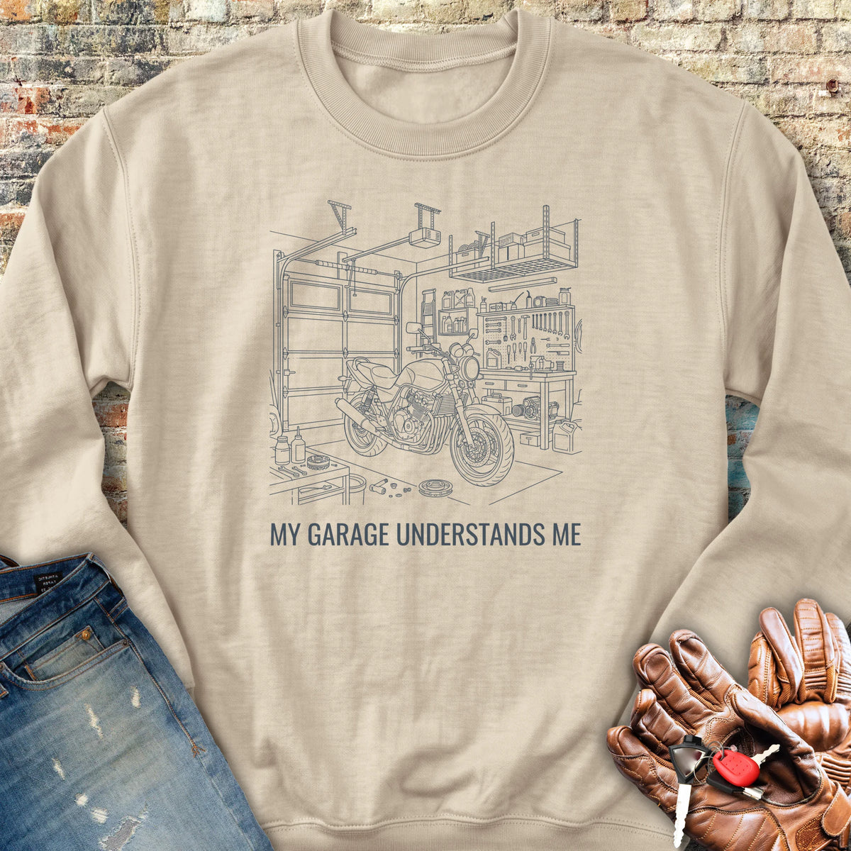 Garage Confessional Sweatshirt - Sand
