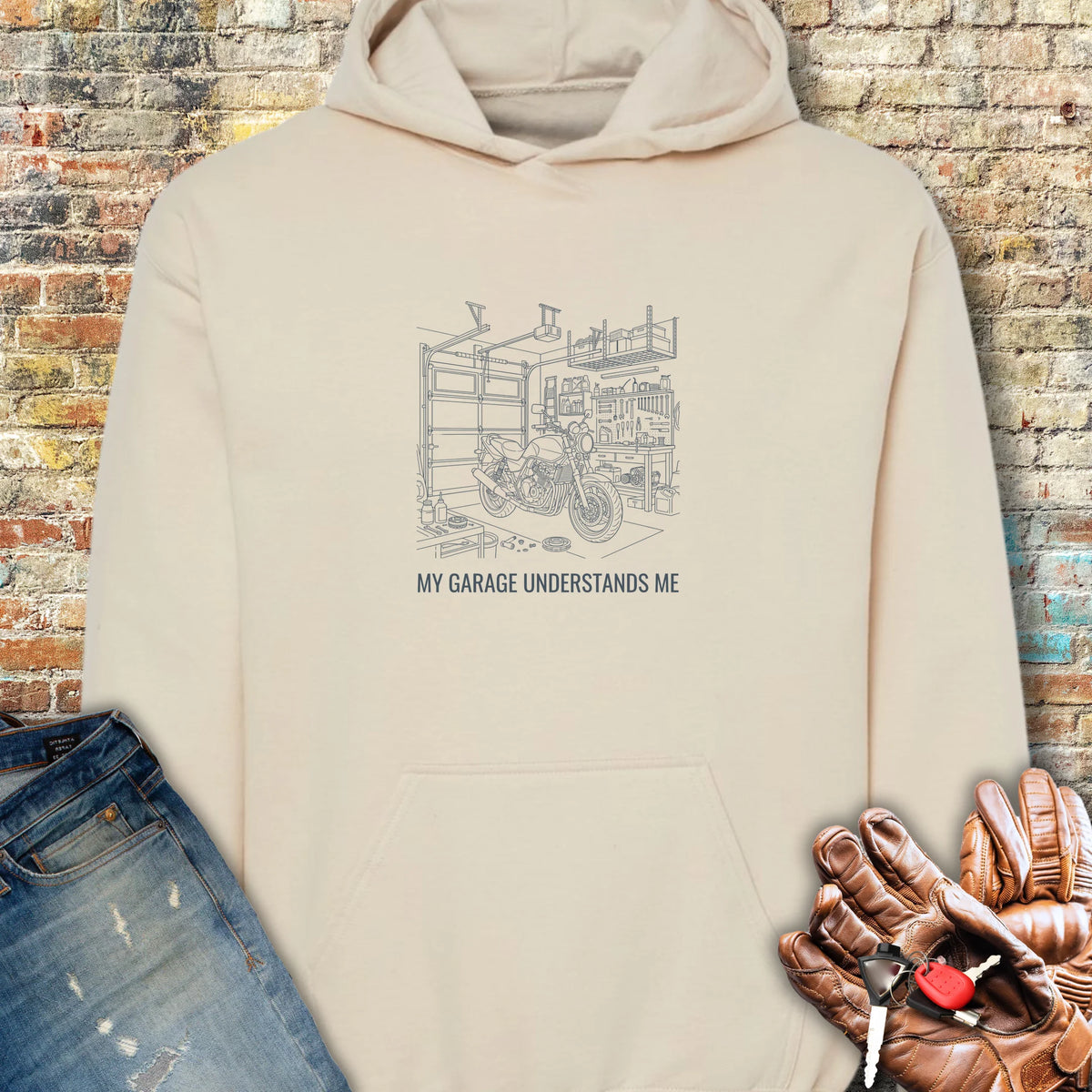 Garage Confessional Hoodie - Sand