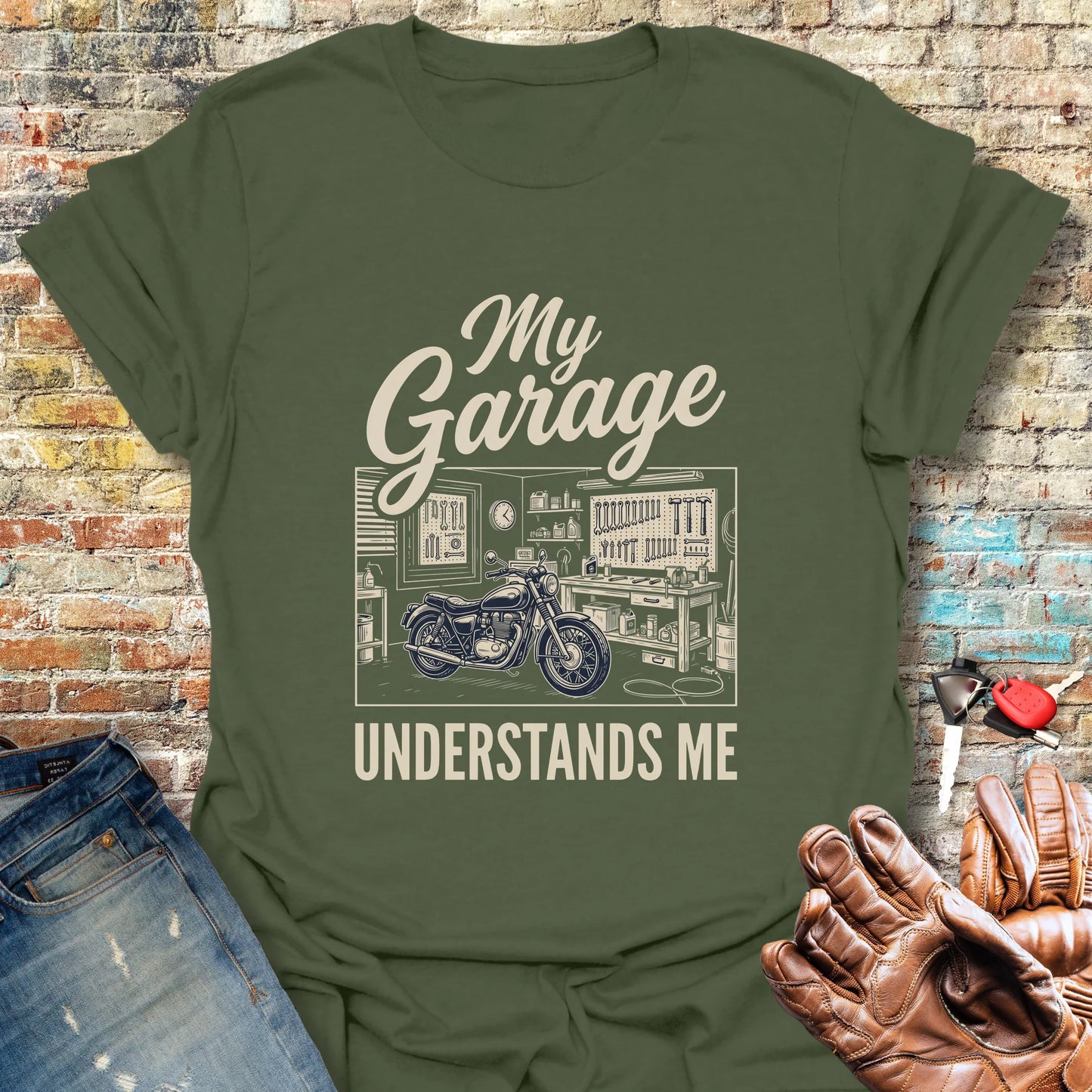 Garage Understanding T-Shirt - Military Green
