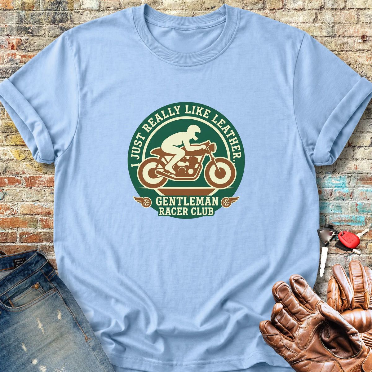 Gentleman Racer Club Classic T-Shirt - Light Blue