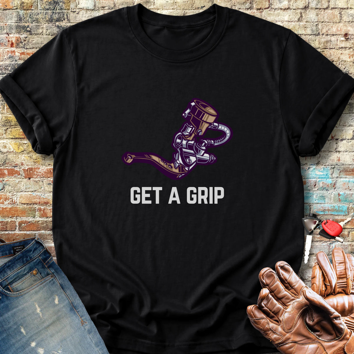 Get A Grip Classic T-Shirt - Black