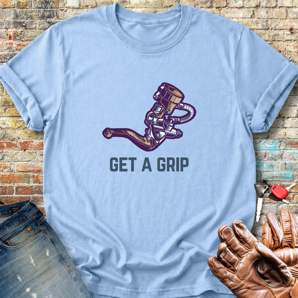 Get A Grip Classic T-Shirt - Light Blue
