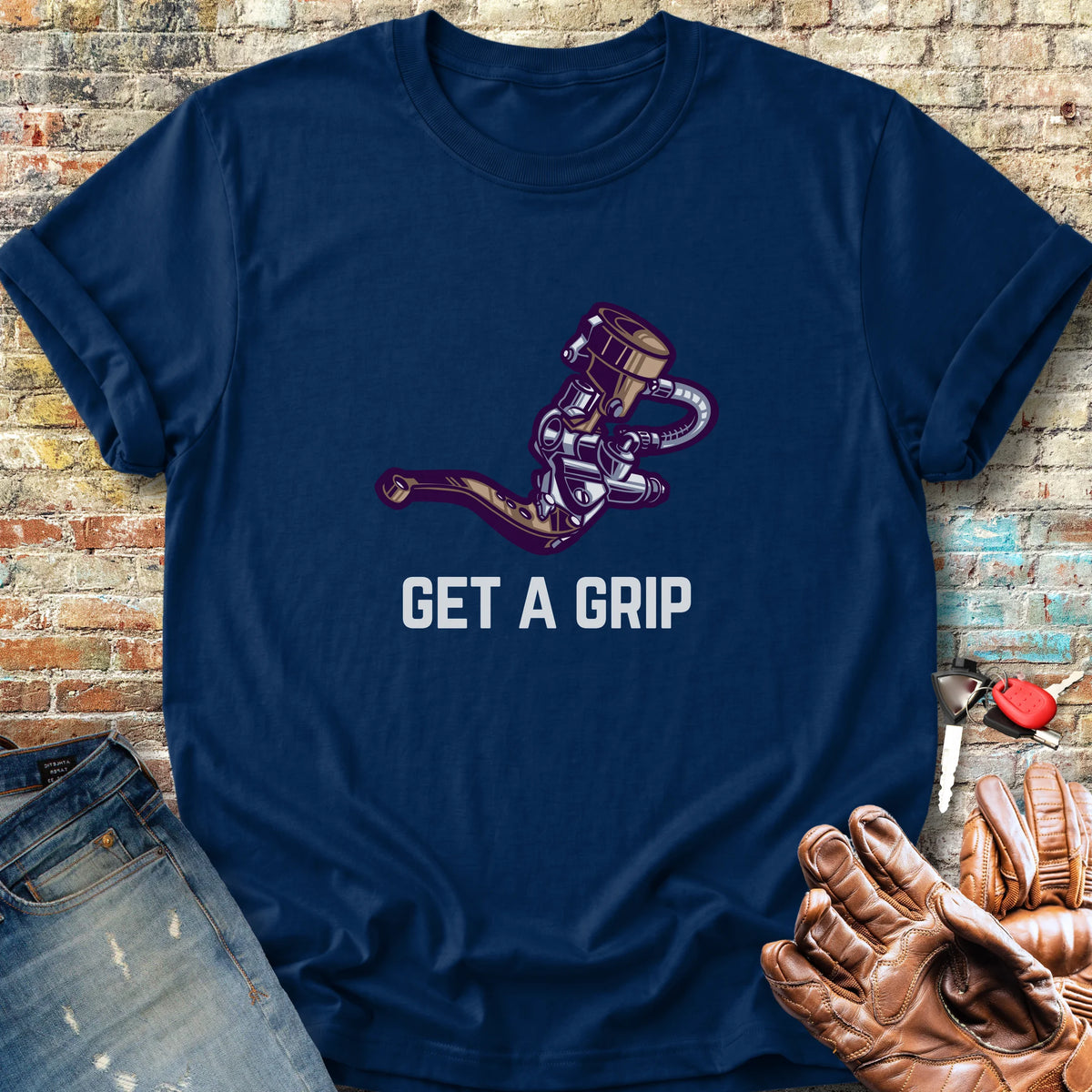 Get A Grip Classic T-Shirt - Navy