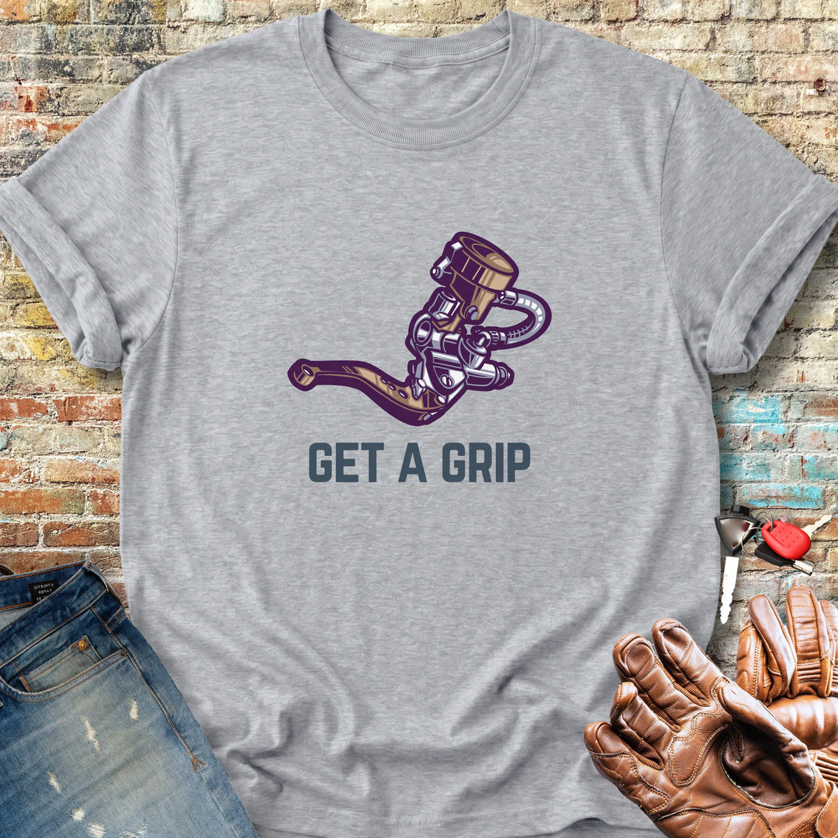 Get A Grip Classic T-Shirt - Sport Grey