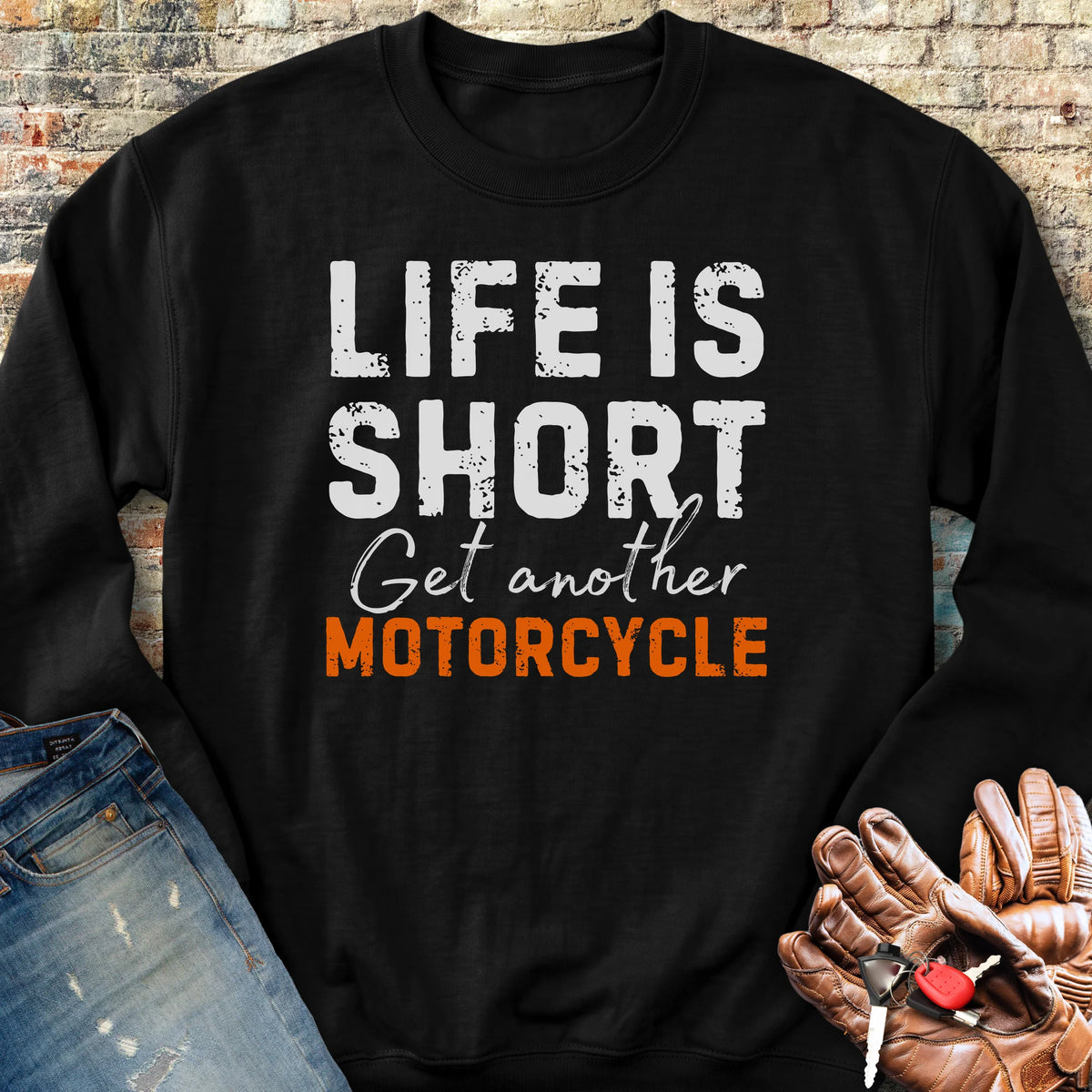 Get Another Motorcycle Sweatshirt - Black
