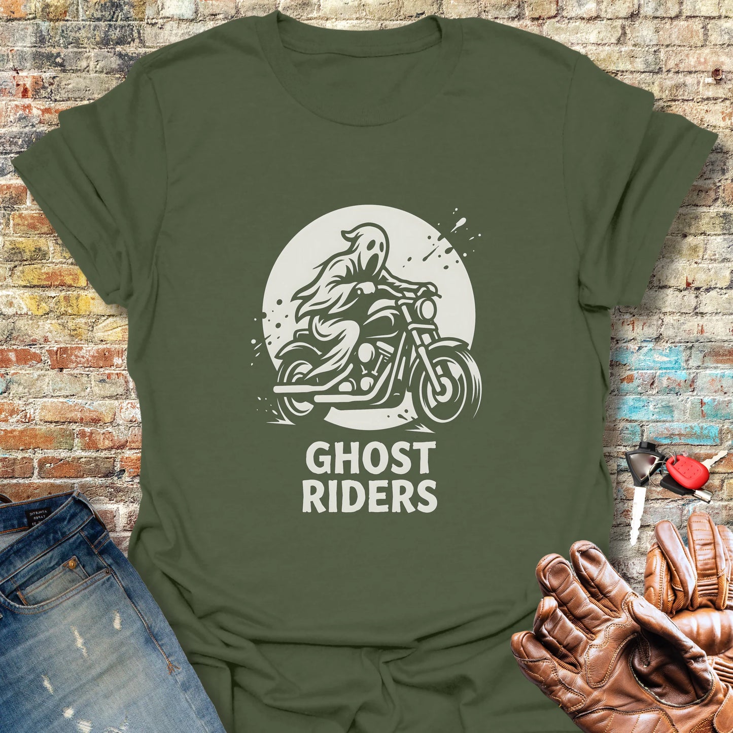 Ghost Riders T-Shirt - Military Green