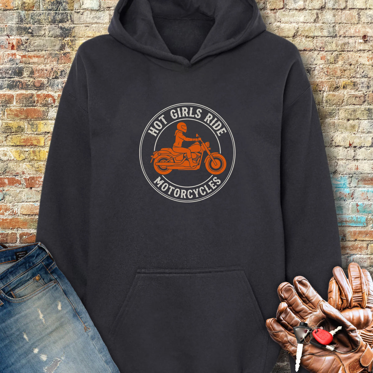 Girls Ride Hoodie - Black