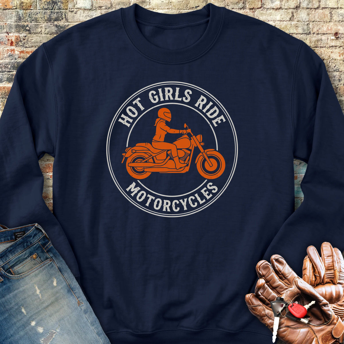 Girls Ride Sweatshirt - Navy