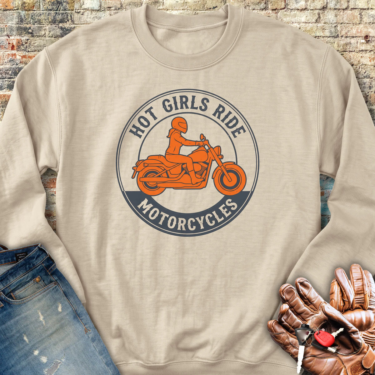 Girls Ride Sweatshirt - Sand