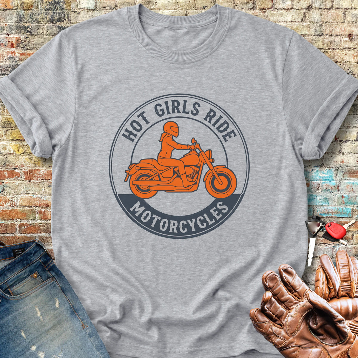 Girls Ride Classic T-Shirt - Sport Grey