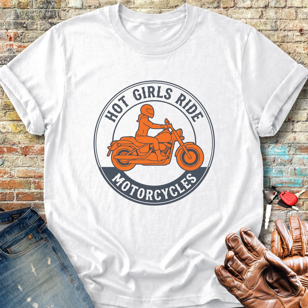 Girls Ride Classic T-Shirt - White