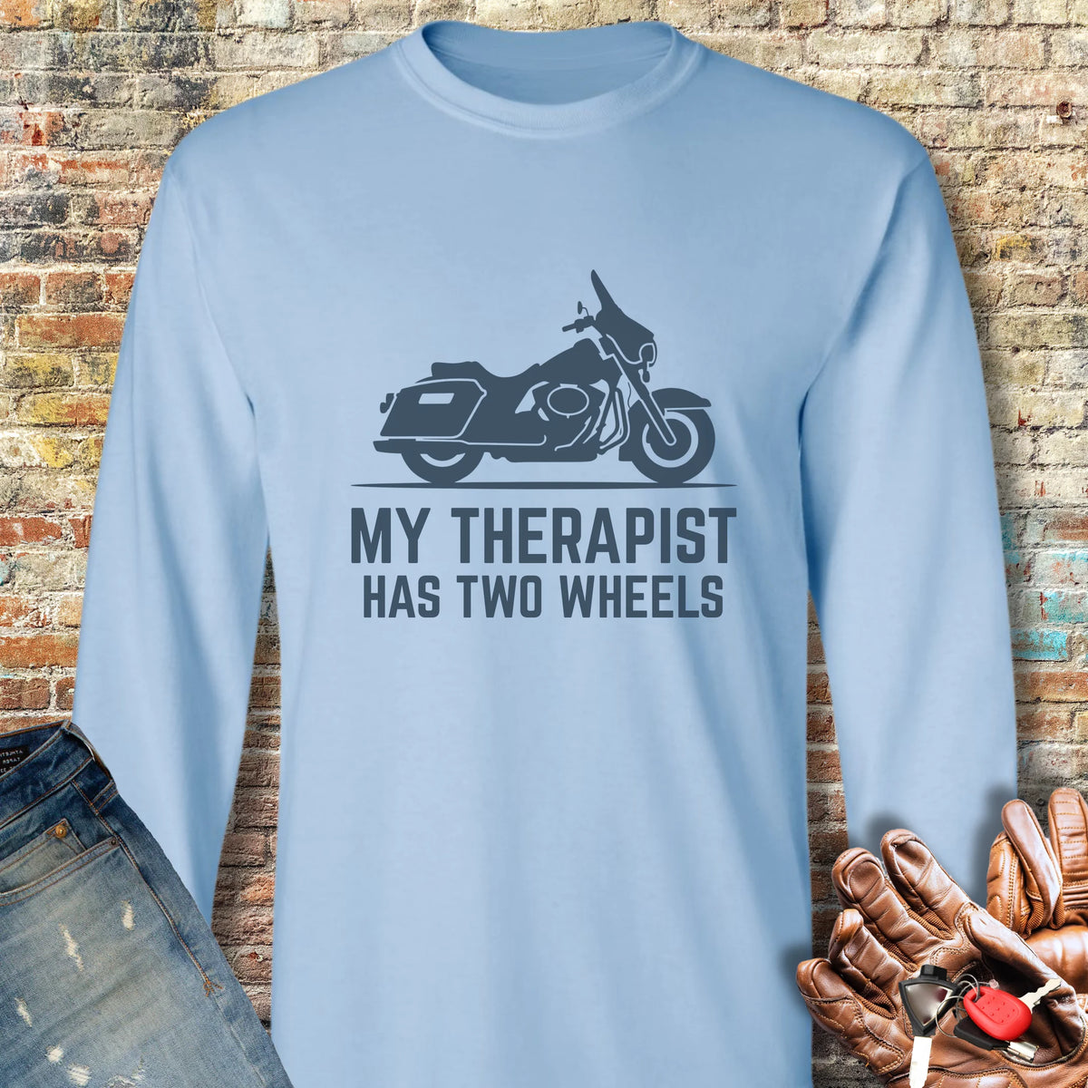 Glide Therapy Long Sleeve T-Shirt - Light Blue