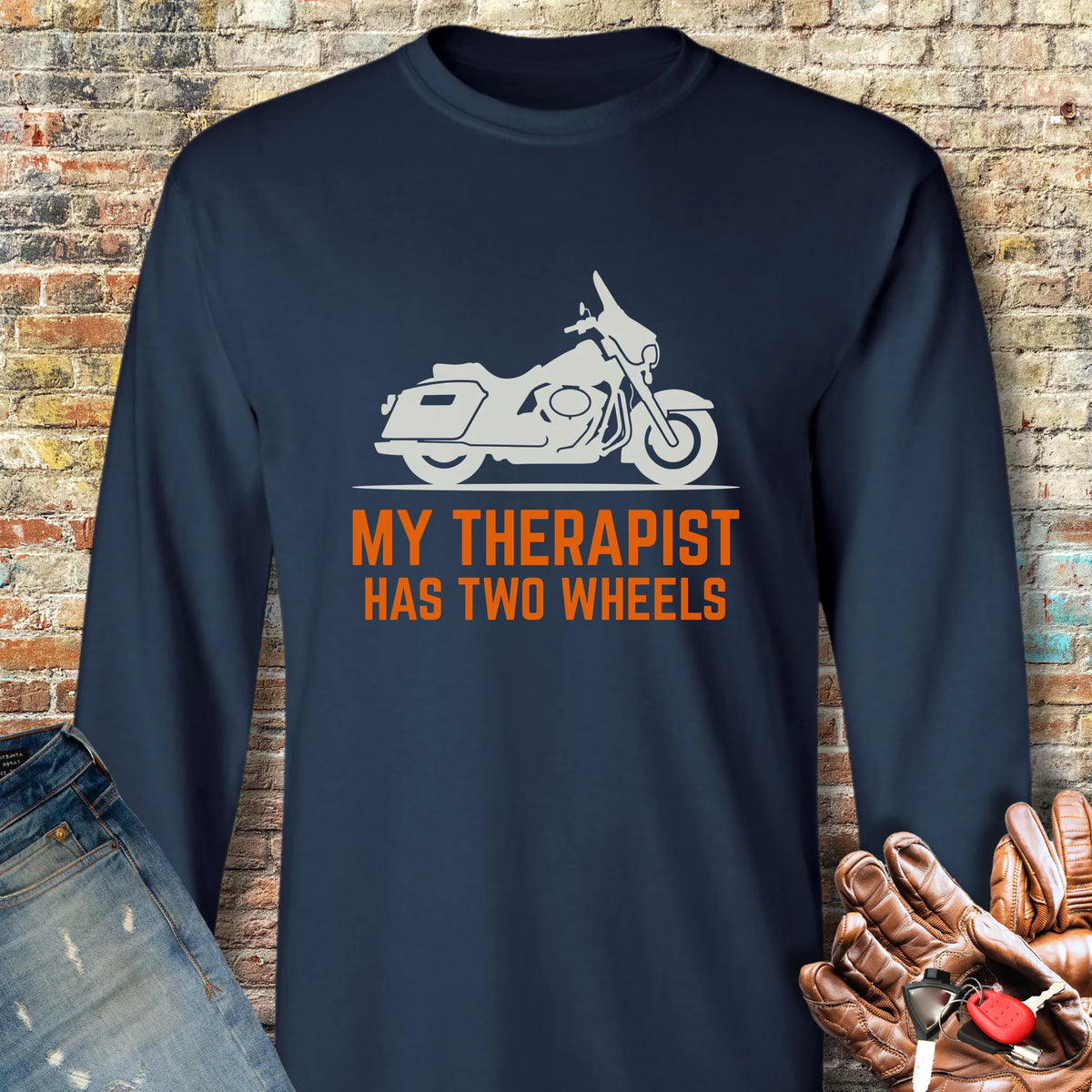 Glide Therapy Long Sleeve T-Shirt - Navy