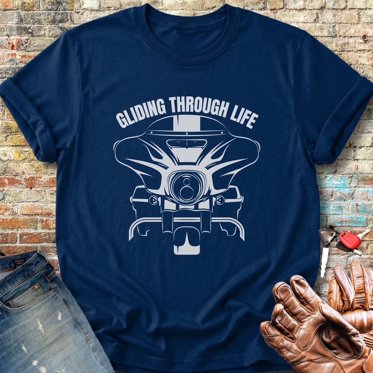 Gliding Through Life Classic T-Shirt - Navy
