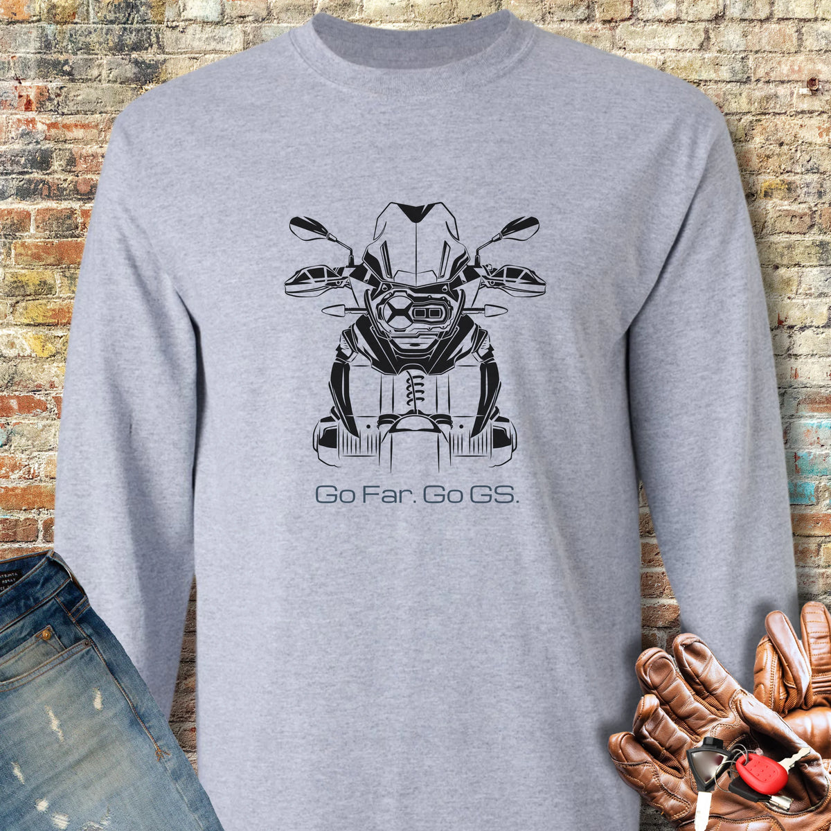 Go Far Long Sleeve T-Shirt - Sport Grey