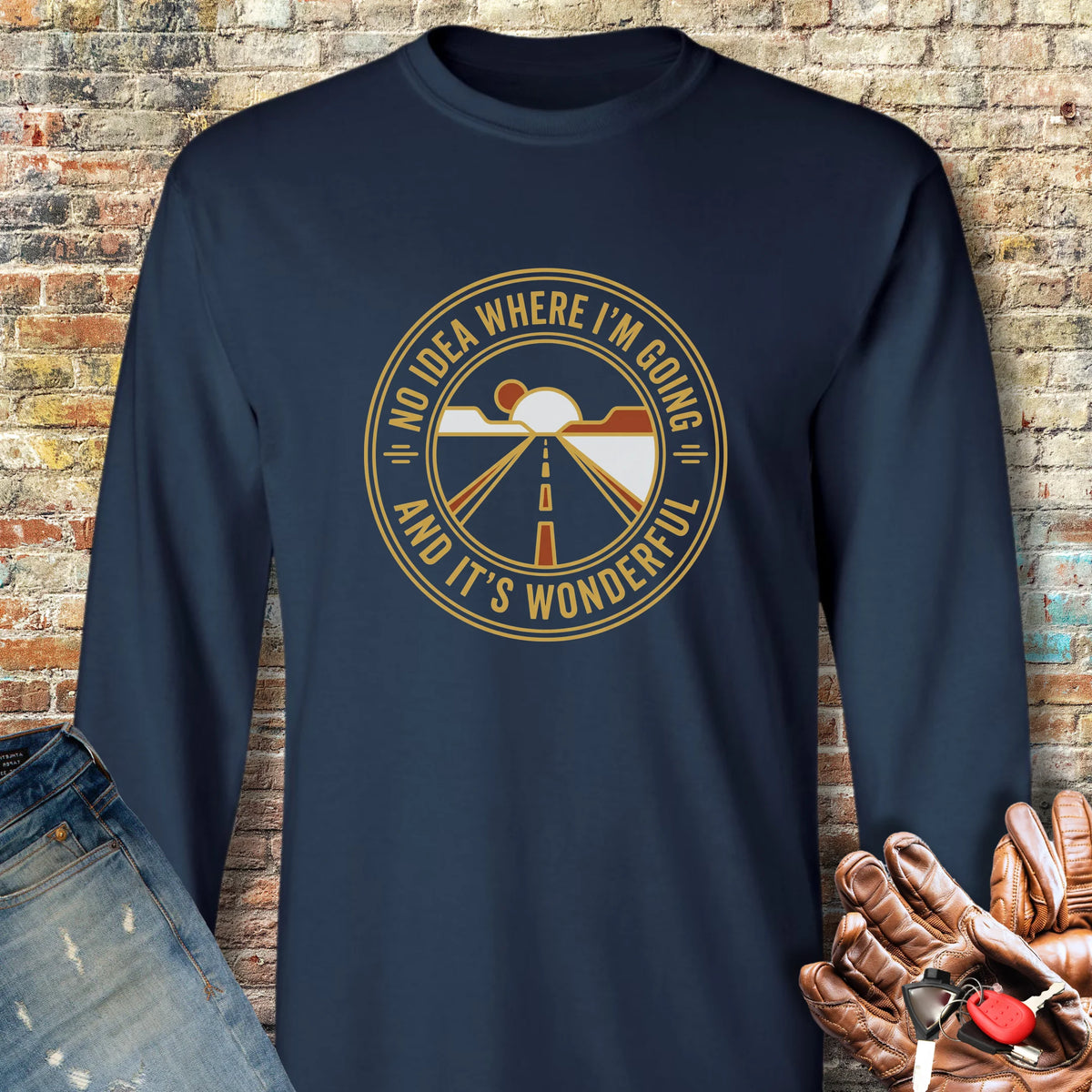 Going Long Sleeve T-Shirt - Navy