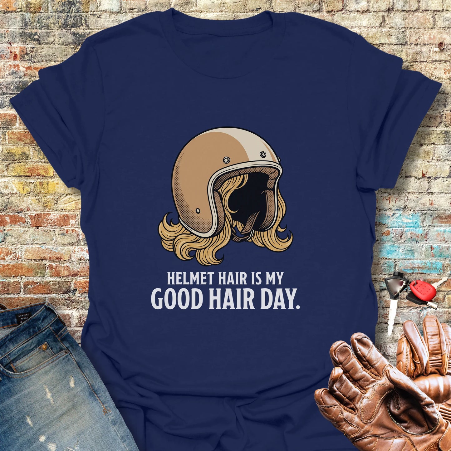 Good Hair Day T-Shirt - Navy