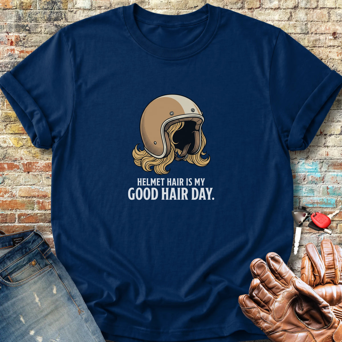 Good Hair Day Classic T-Shirt - Navy