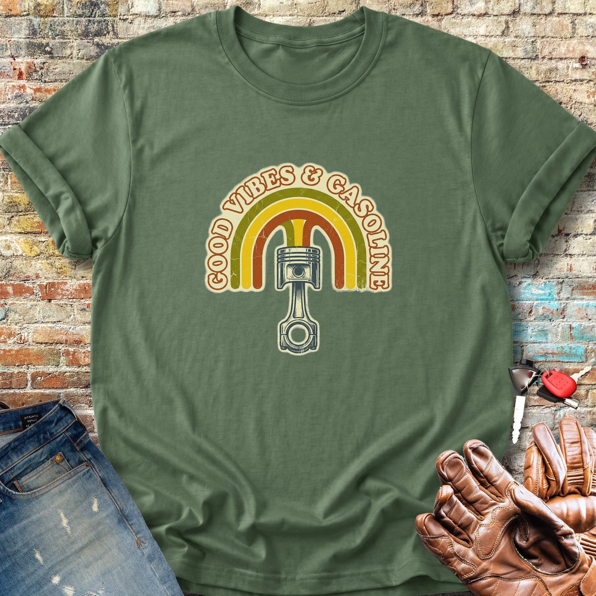 Good Vibes Classic T-Shirt - Military Green