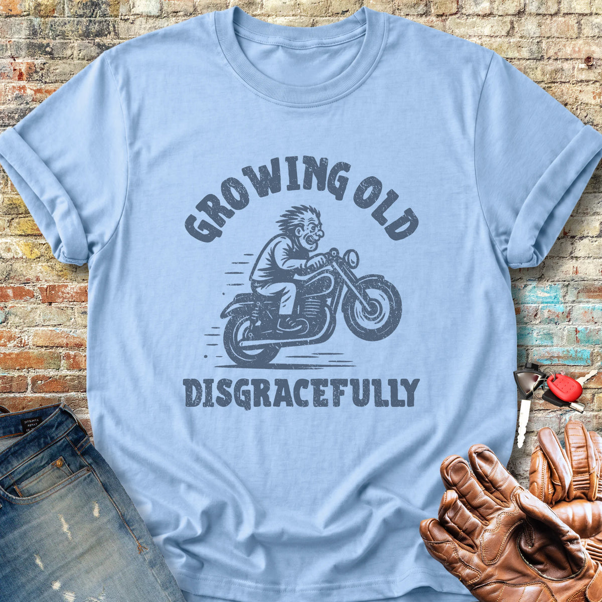 Growing Old Classic T-Shirt - Light Blue