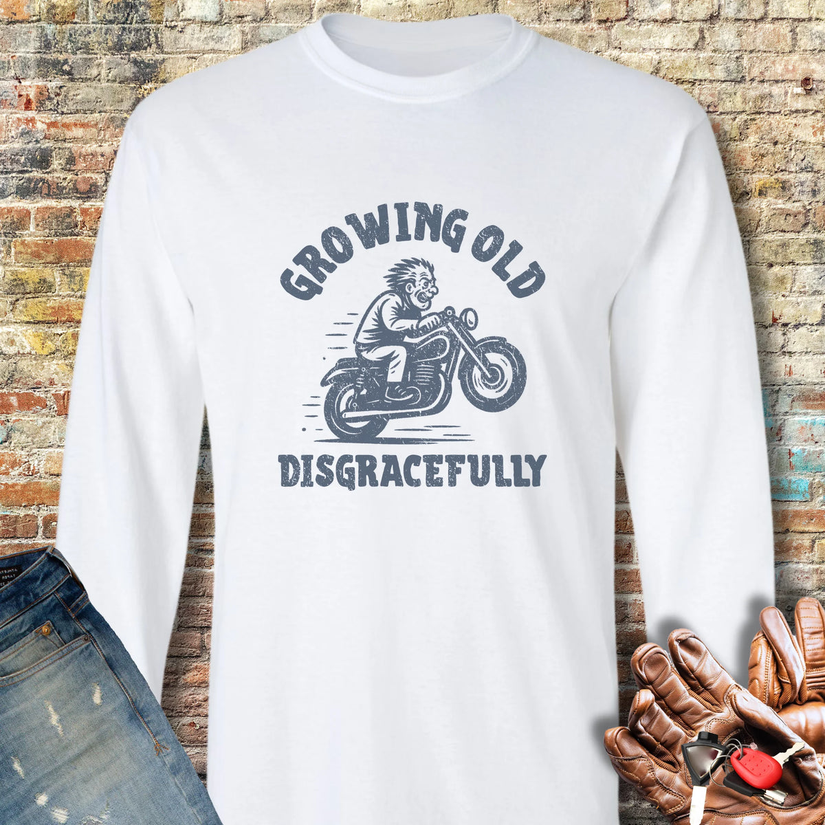 Growing Old Long Sleeve T-Shirt - White