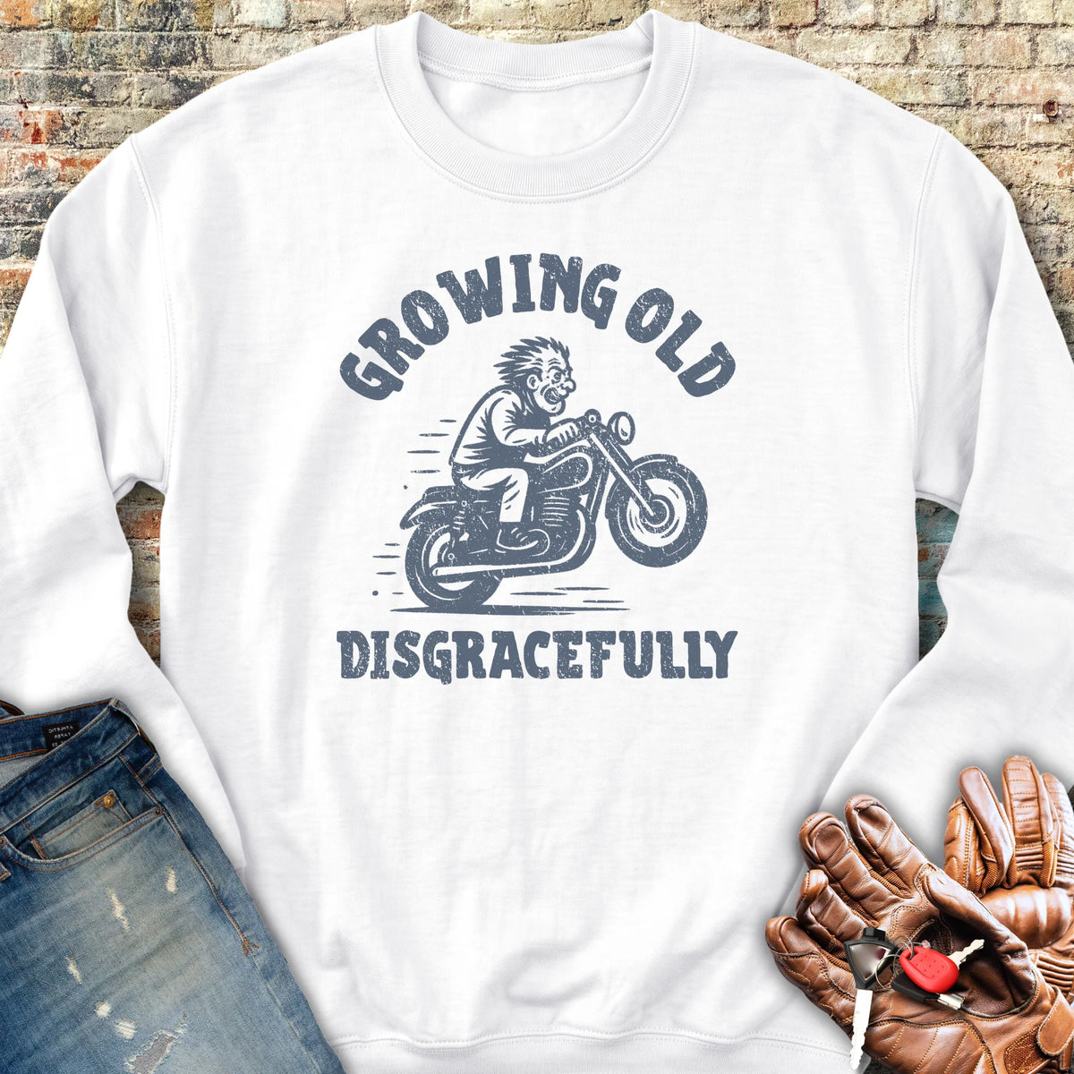 Growing Old Sweatshirt - White
