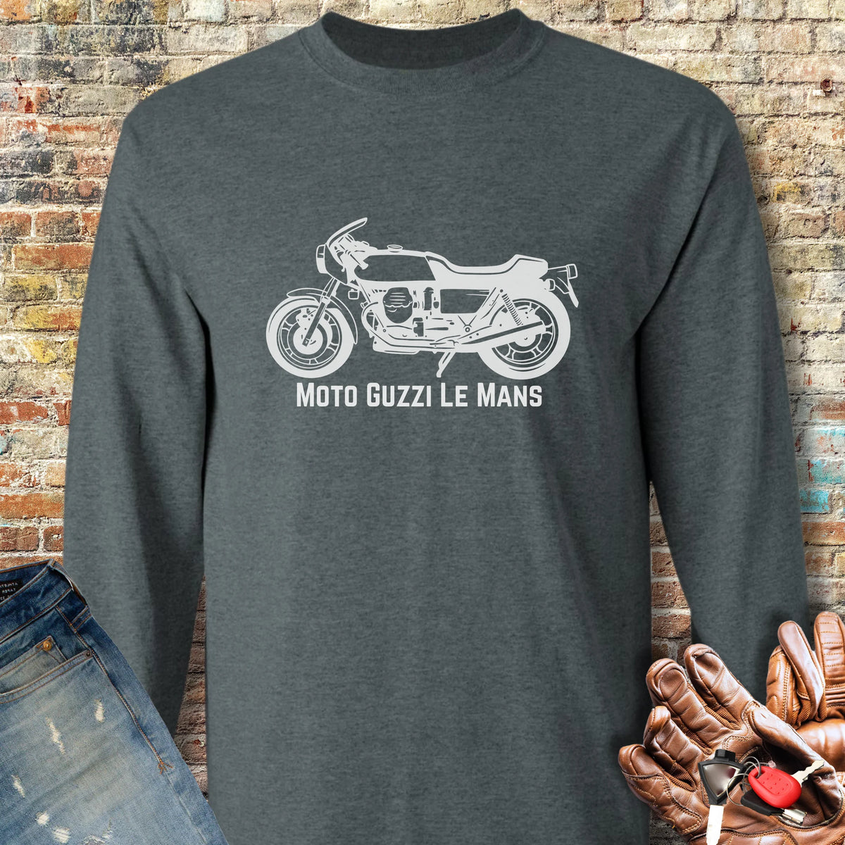 Guzzi Long Sleeve T-Shirt - Dark Heather