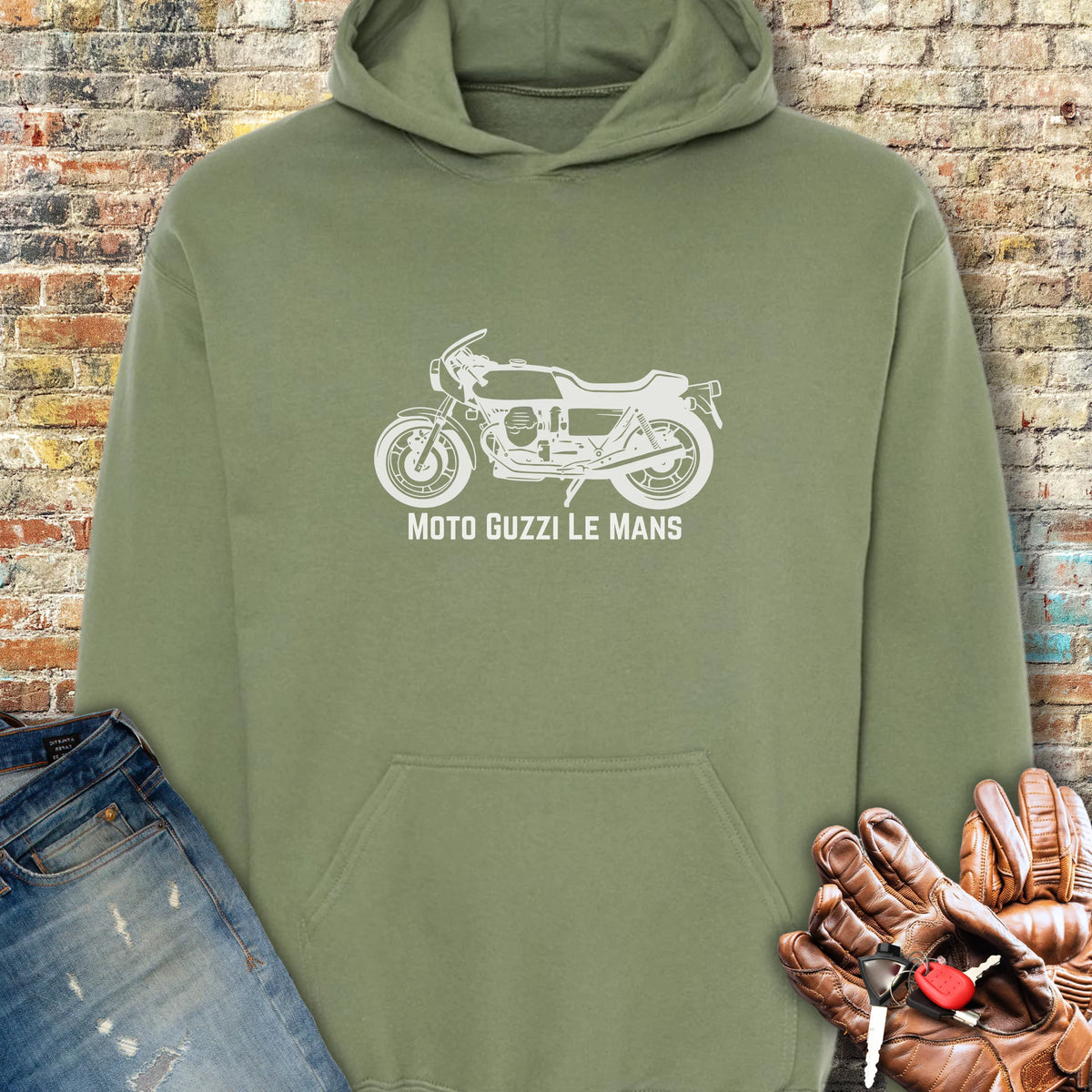 Guzzi Hoodie - Military Green