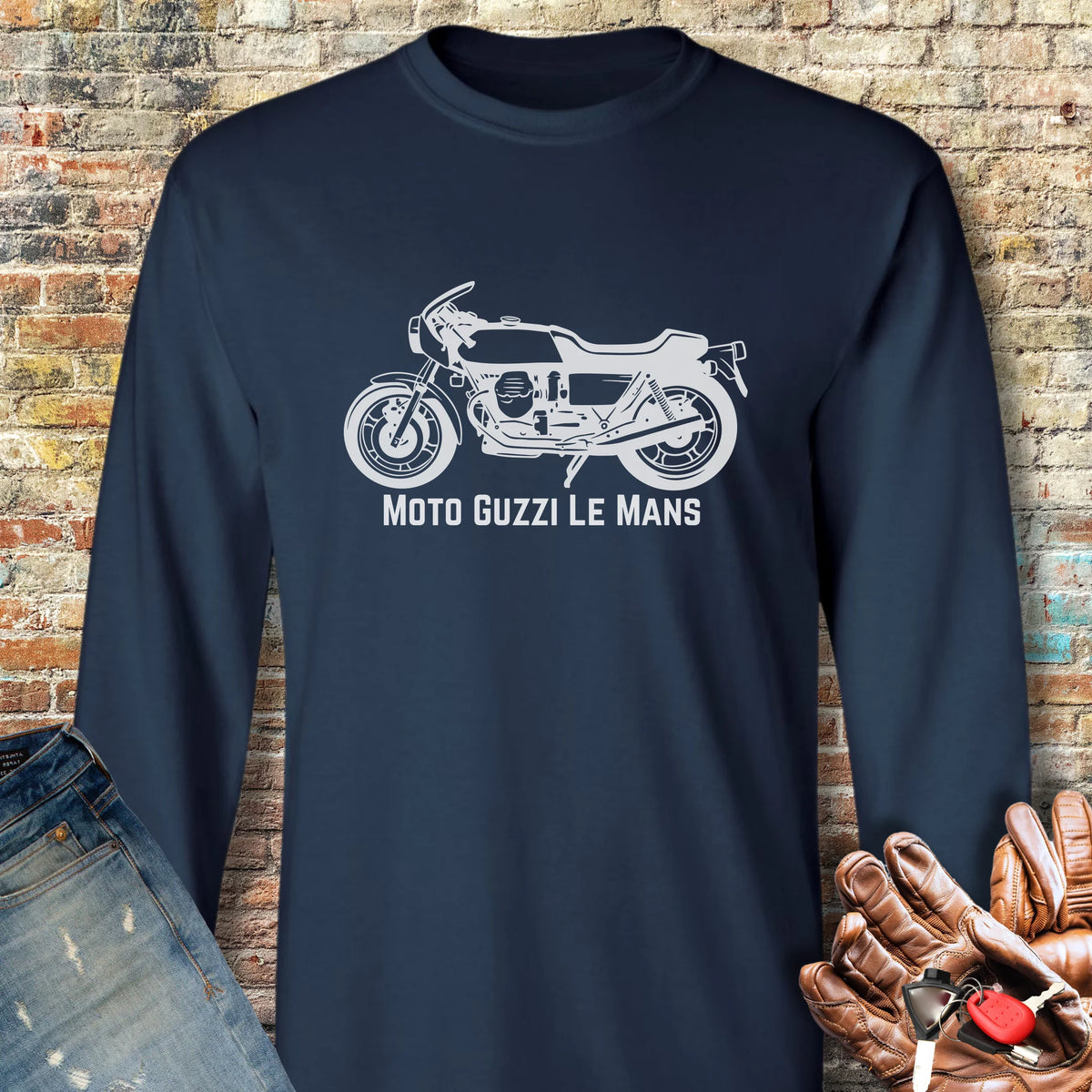 Guzzi Long Sleeve T-Shirt - Navy