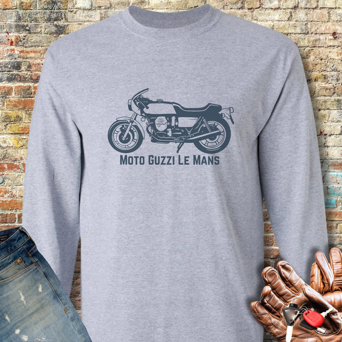 Guzzi Long Sleeve T-Shirt - Sport Grey