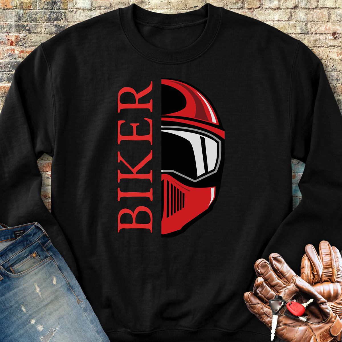 Half Helmet Sweatshirt - Black