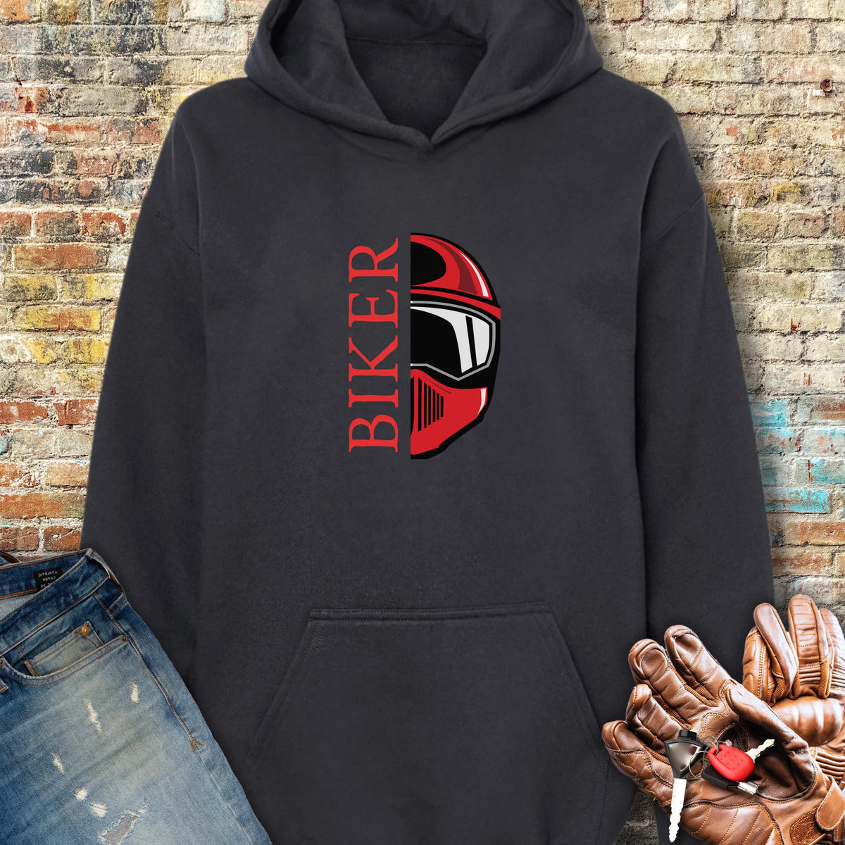 Half Helmet Hoodie - Black