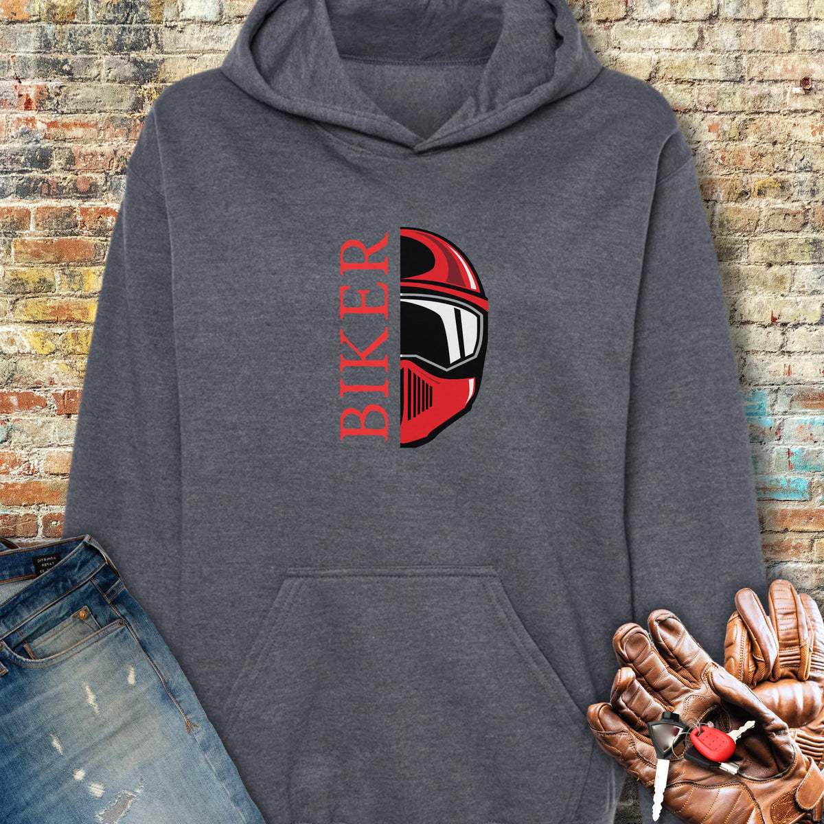 Half Helmet Hoodie - Dark Heather