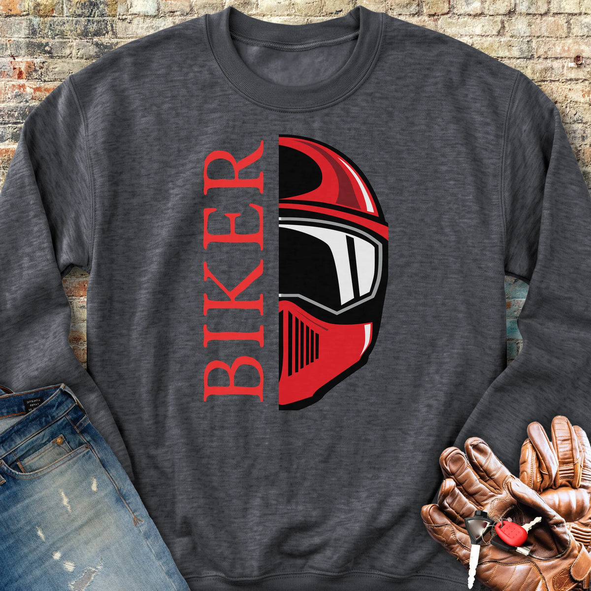 Half Helmet Sweatshirt - Dark Heather