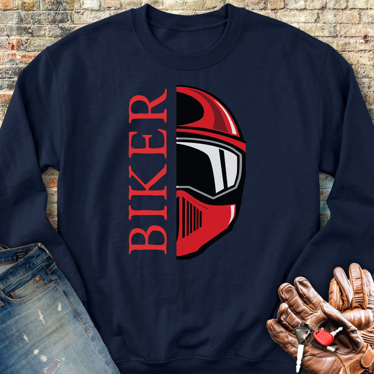 Half Helmet Sweatshirt - Navy