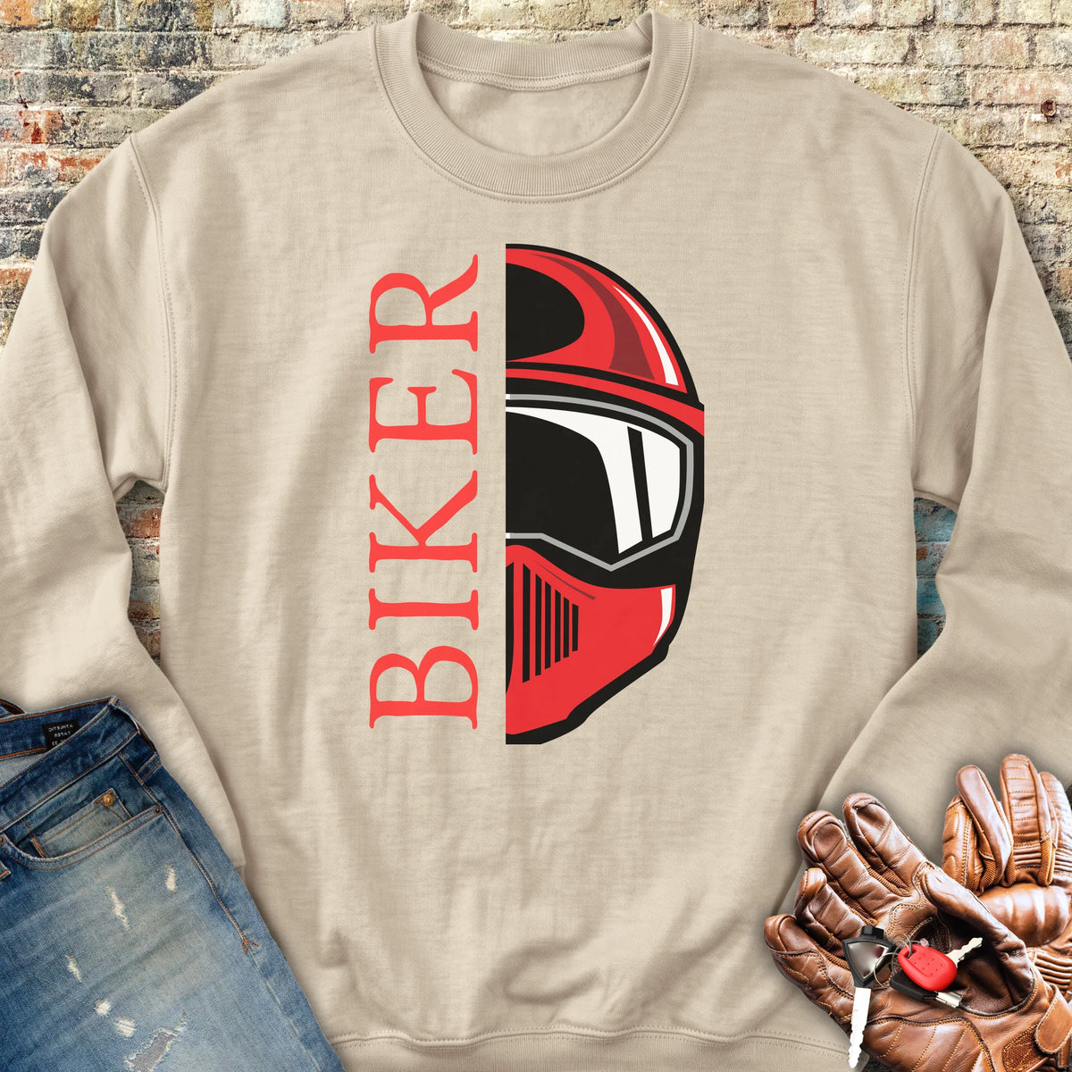 Half Helmet Sweatshirt - Sand