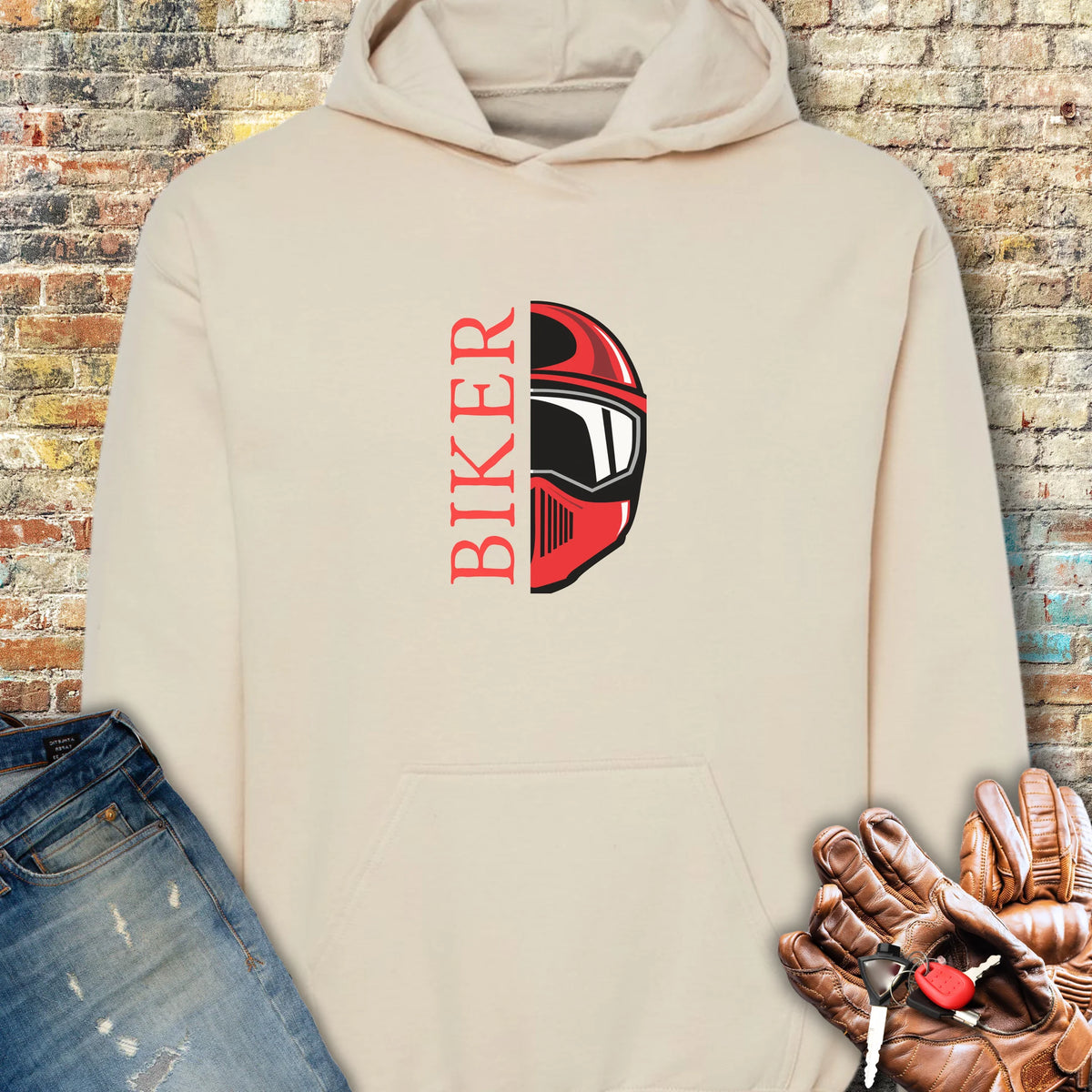 Half Helmet Hoodie - Sand